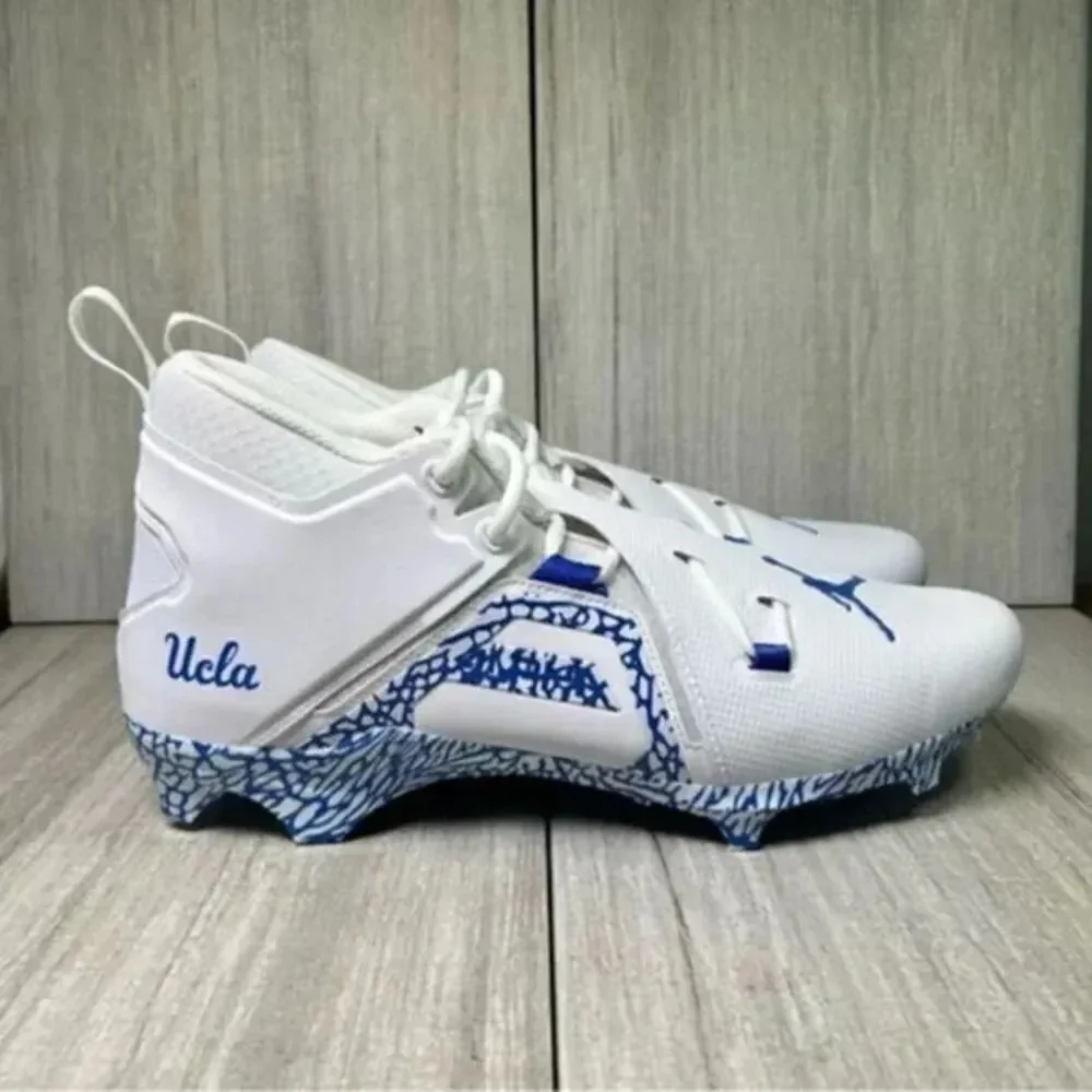 RARE Nike Jordan Alpha Menace Pro 3 UCLA Team Issued Football Cleats Men Size 15